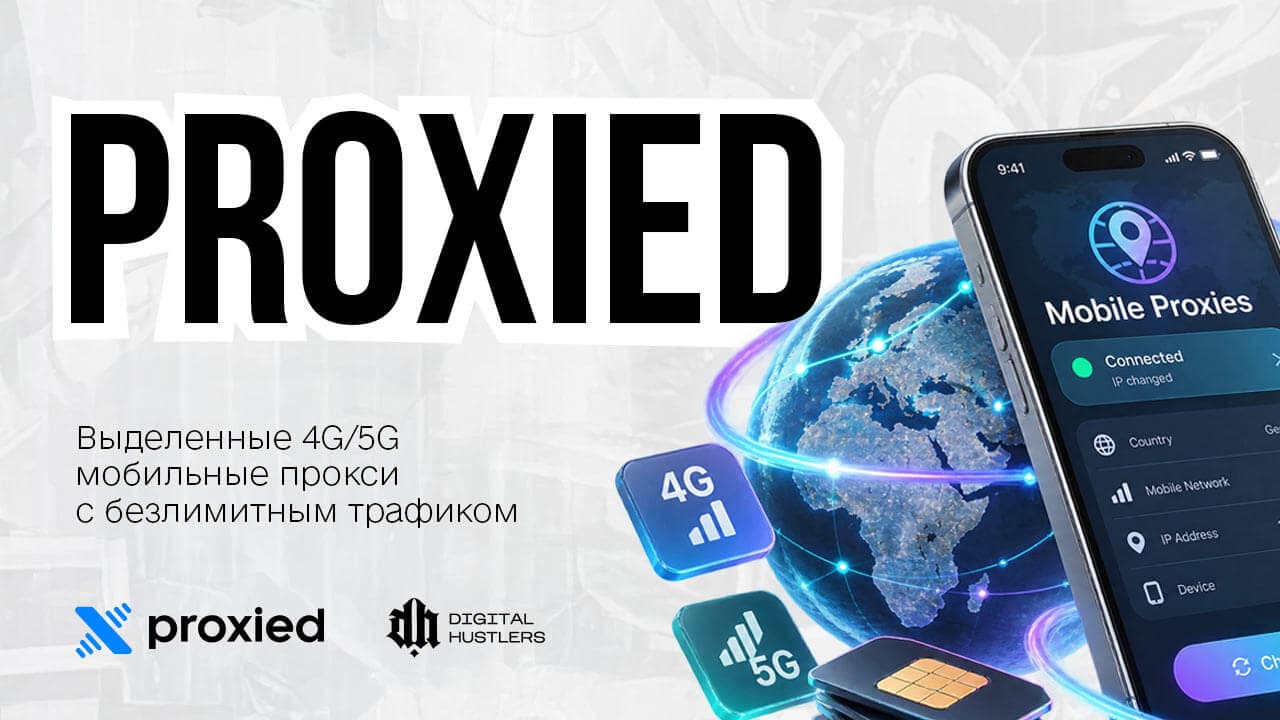 Proxied: выделенные 4G/5G мобильные прокси с безлимитным трафиком